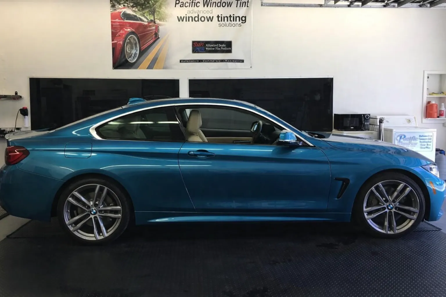 Vehicle before window tinting