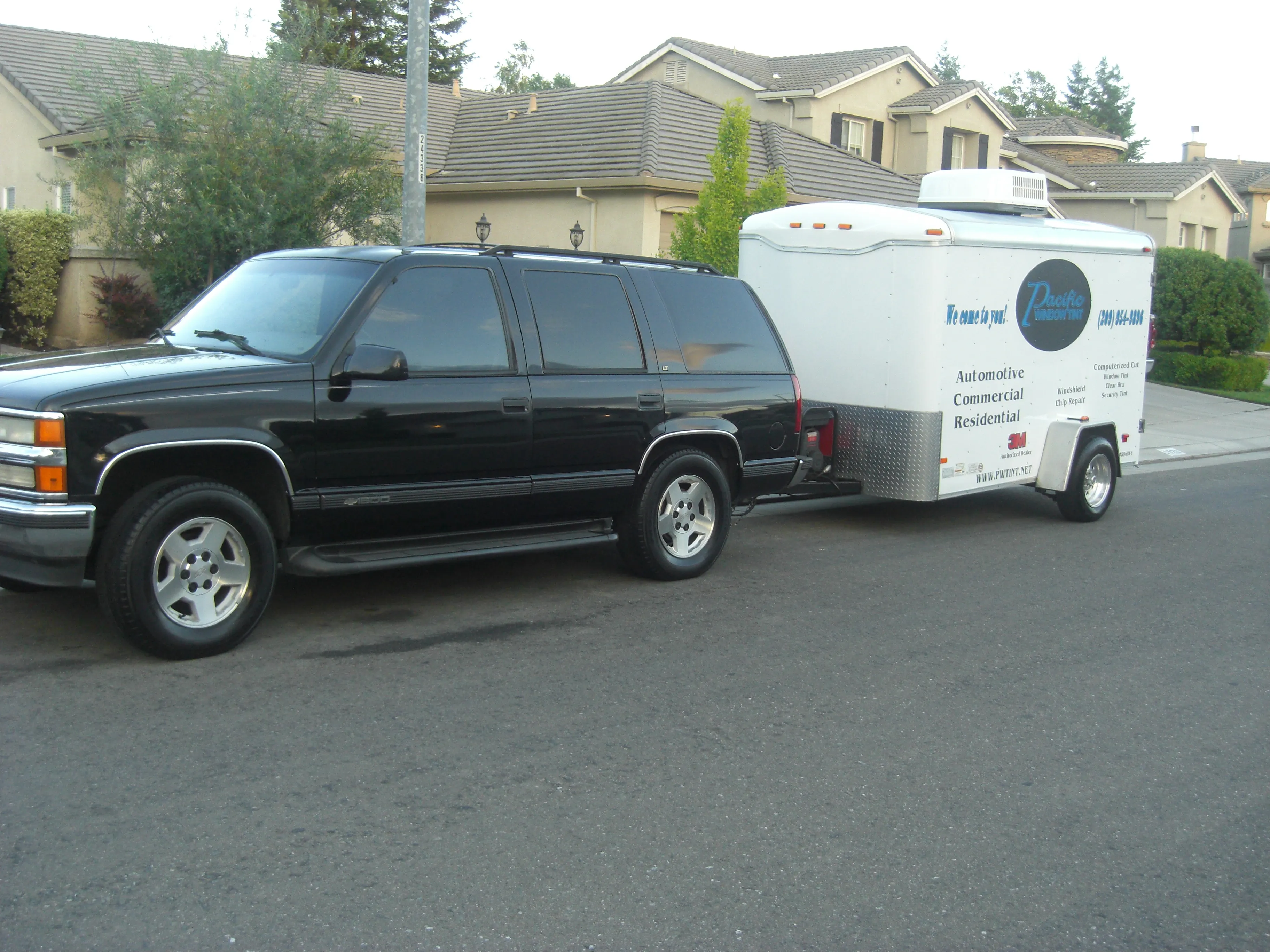 Pacific Window Tint mobile service truck
